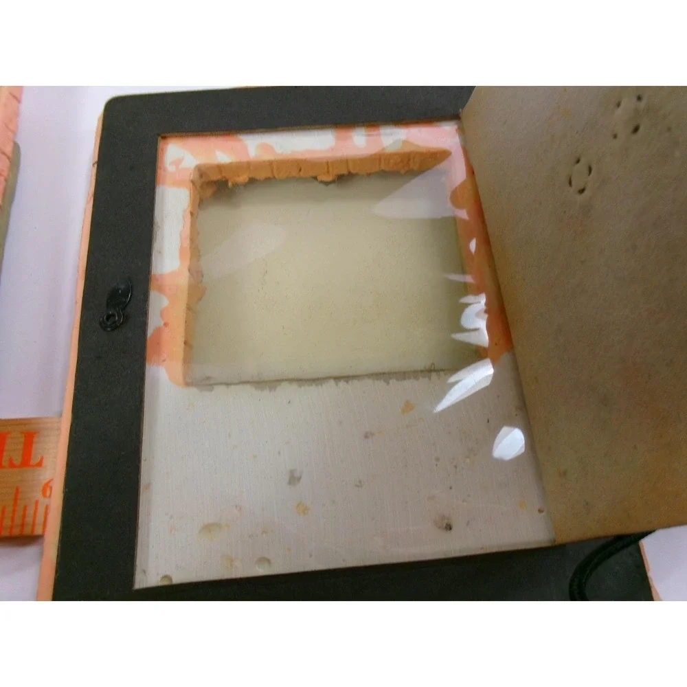 Vintage 1990s Russ Berrie 3D Molded Resin Cottage Garden Picture Frames Set of 2
